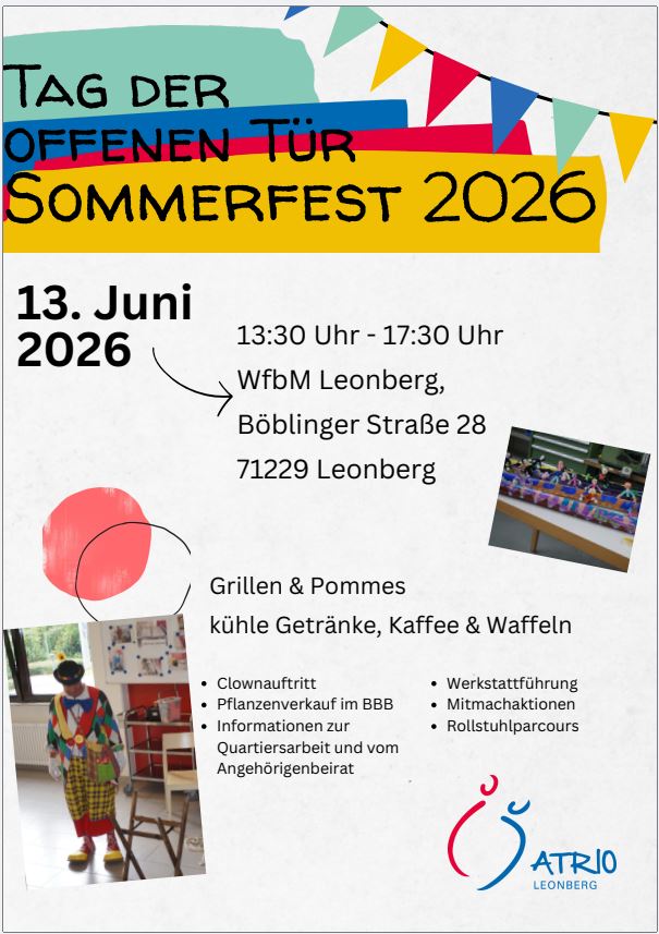 Plakat zum Sommerfest 2026